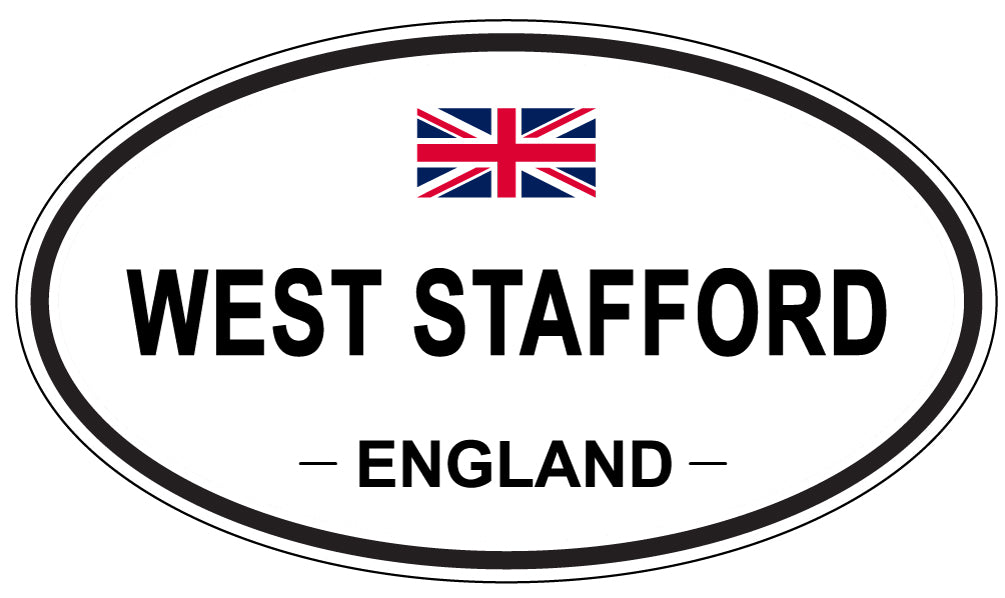 WEST STAFFORD, ENGLAND - Oval Sticker
