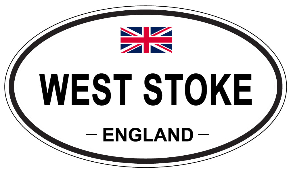 WEST STOKE, ENGLAND - Oval Sticker