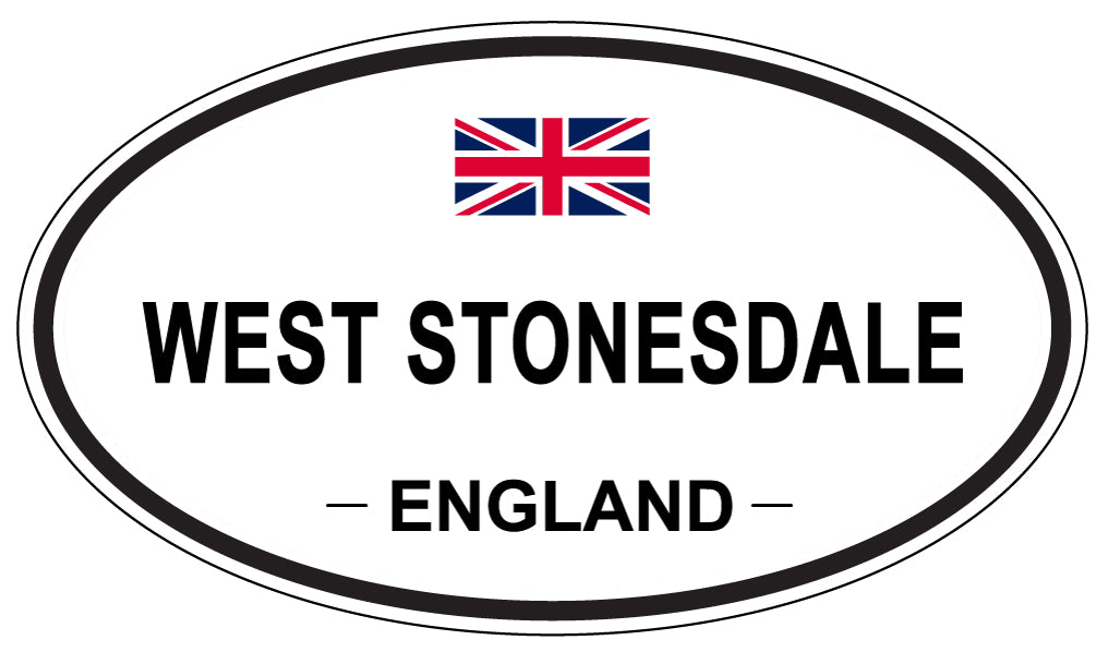 WEST STONESDALE, ENGLAND - Oval Sticker