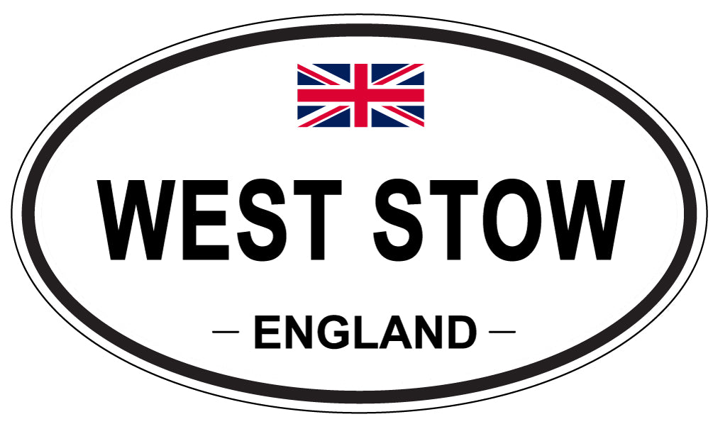 WEST STOW, ENGLAND - Oval Sticker