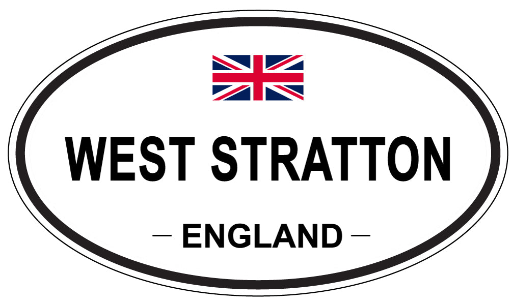 WEST STRATTON, ENGLAND - Oval Sticker