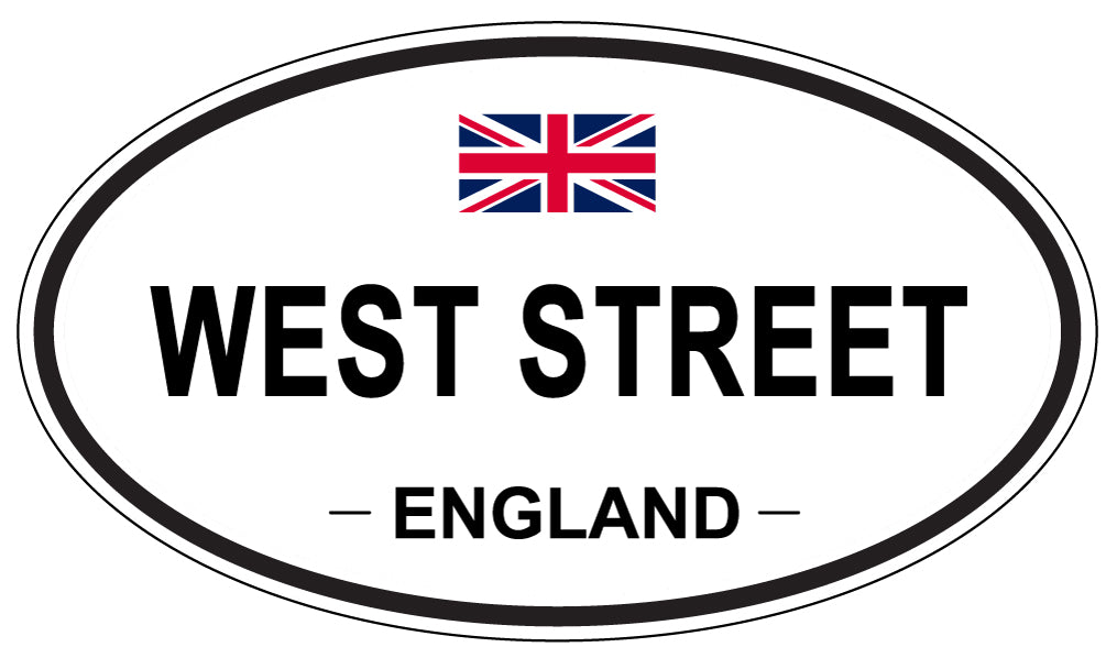 WEST STREET, ENGLAND - Oval Sticker