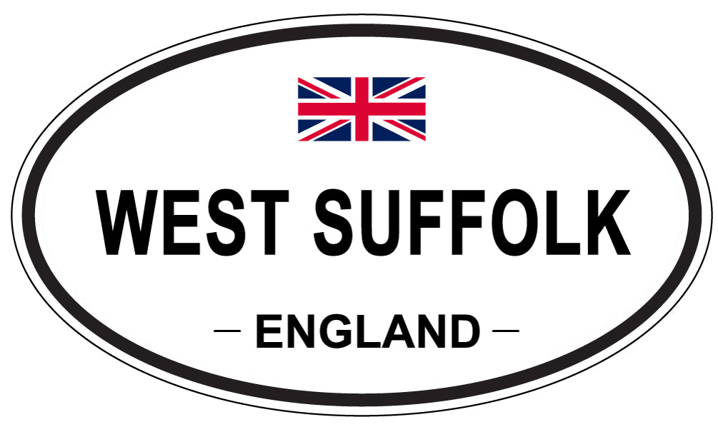 WEST SUFFOLK, ENGLAND - Oval Sticker