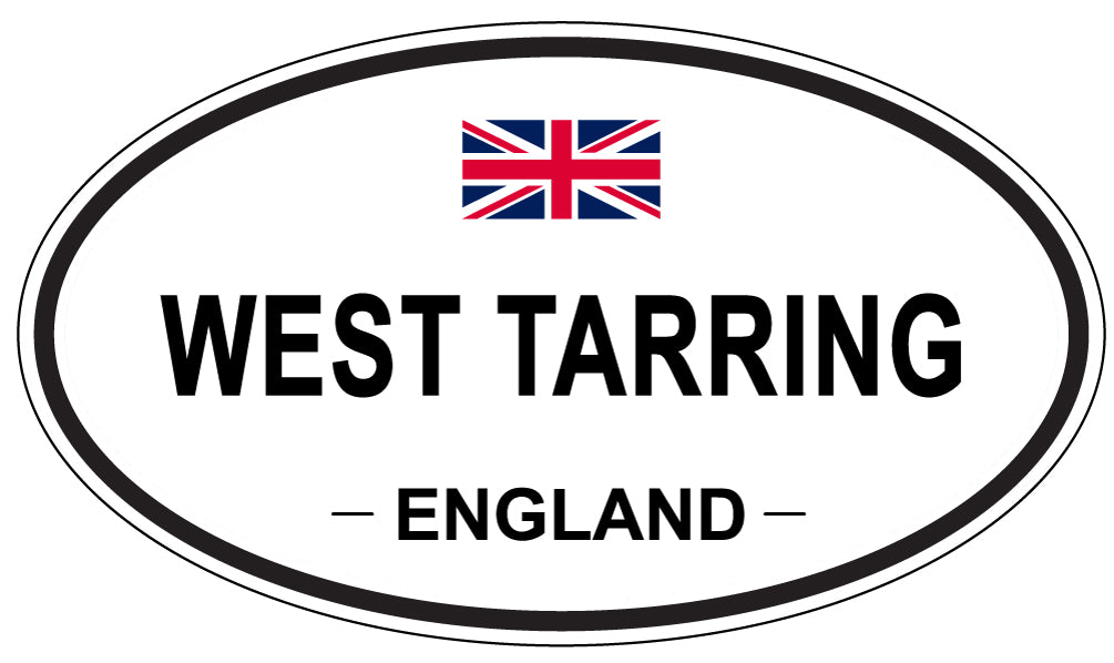 WEST TARRING, ENGLAND - Oval Sticker