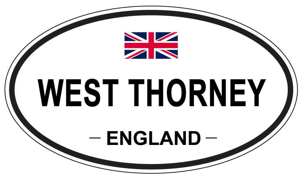 WEST THORNEY, ENGLAND - Oval Sticker