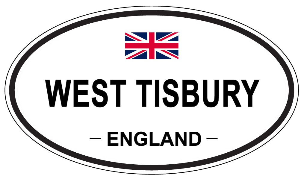 WEST TISBURY, ENGLAND - Oval Sticker
