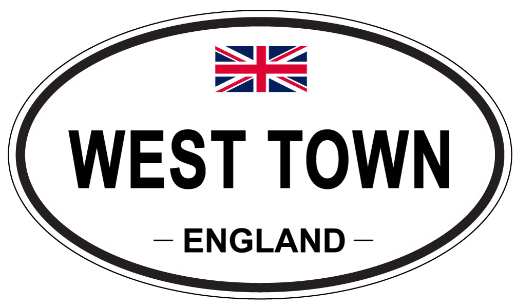 WEST TOWN, ENGLAND - Oval Sticker