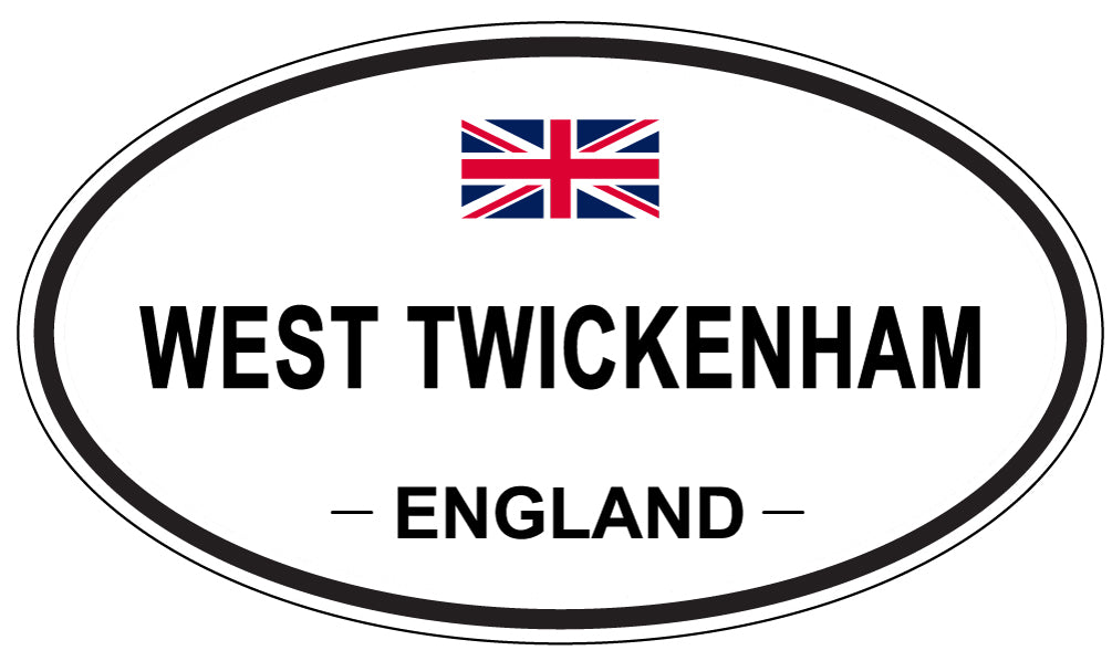 WEST TWICKENHAM, ENGLAND - Oval Sticker