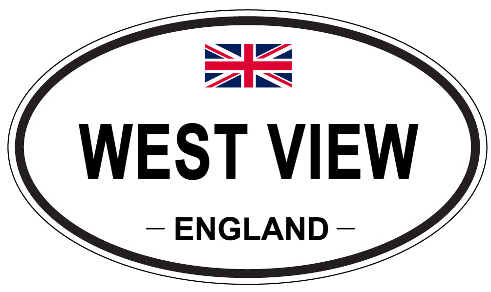 WEST VIEW, ENGLAND - Oval Sticker