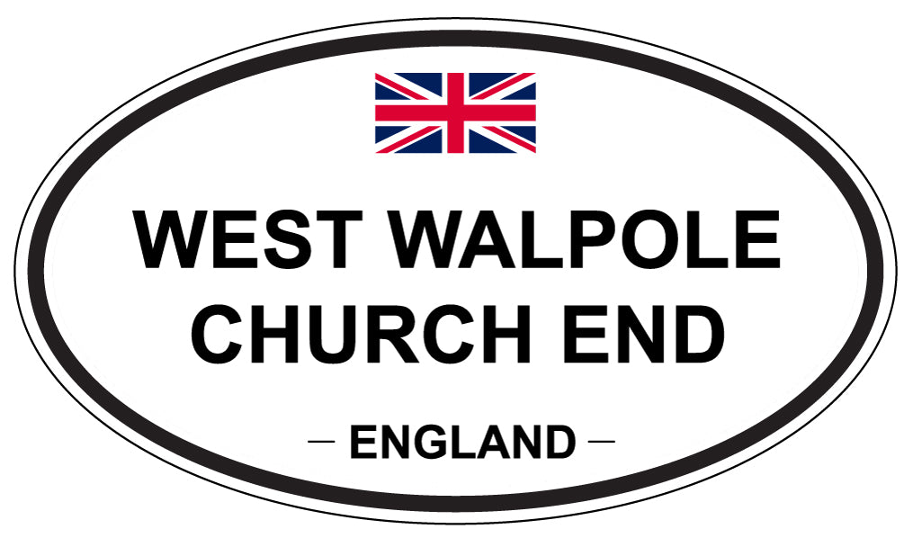 WEST WALPOLE CHURCH END, ENGLAND - Oval Sticker