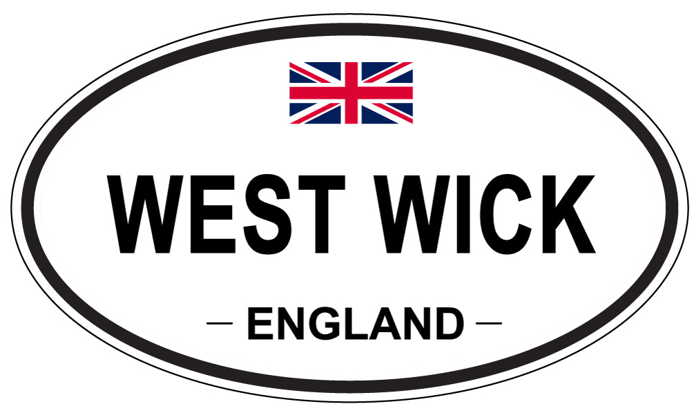 WEST WICK, ENGLAND - Oval Sticker