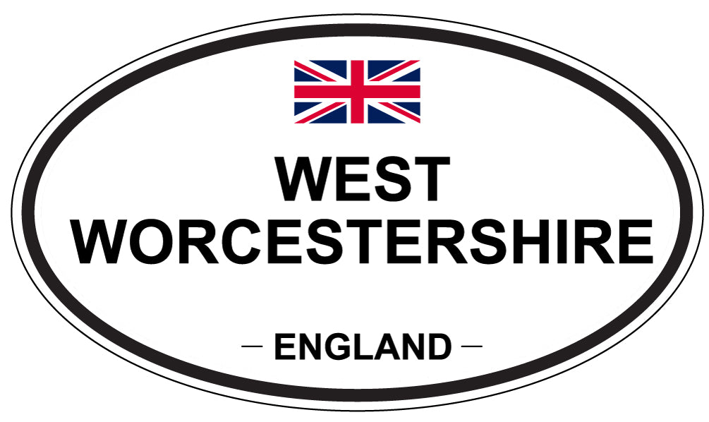 WEST WORCESTERSHIRE, ENGLAND - Oval Sticker