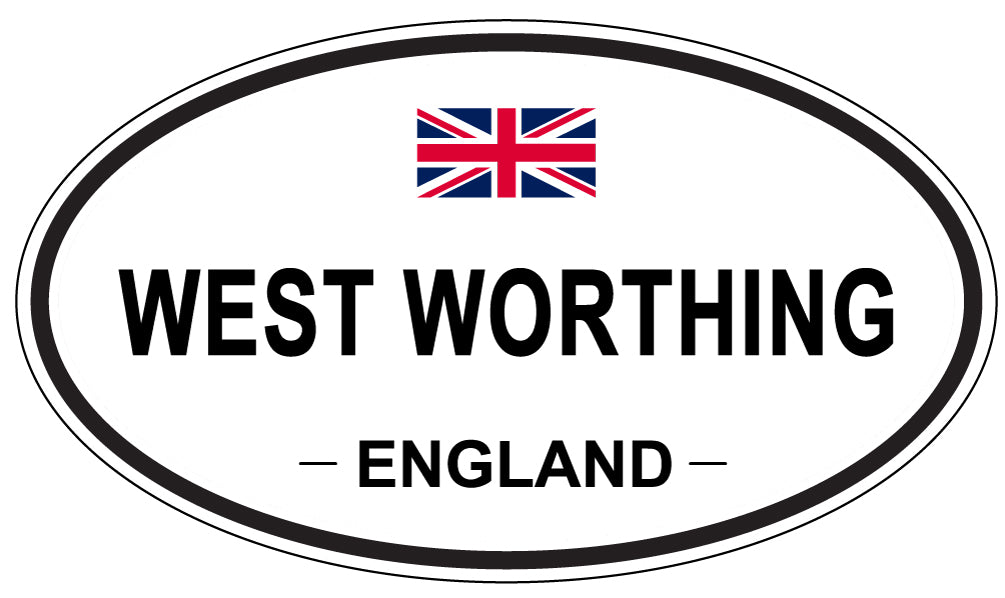 WEST WORTHING, ENGLAND - Oval Sticker