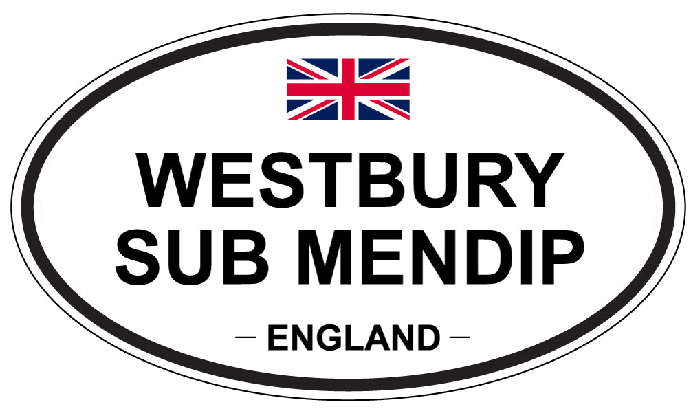 WESTBURY SUB MENDIP, ENGLAND - Oval Sticker