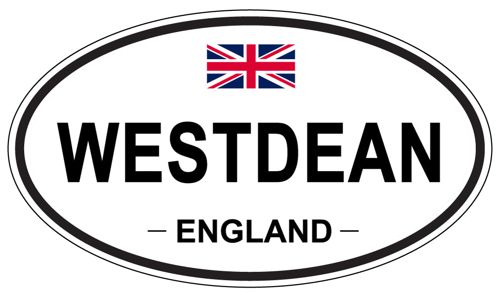 WESTDEAN, ENGLAND - Oval Sticker