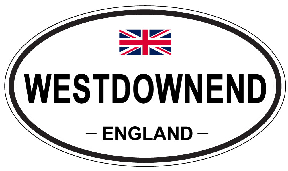 WESTDOWNEND, ENGLAND - Oval Sticker