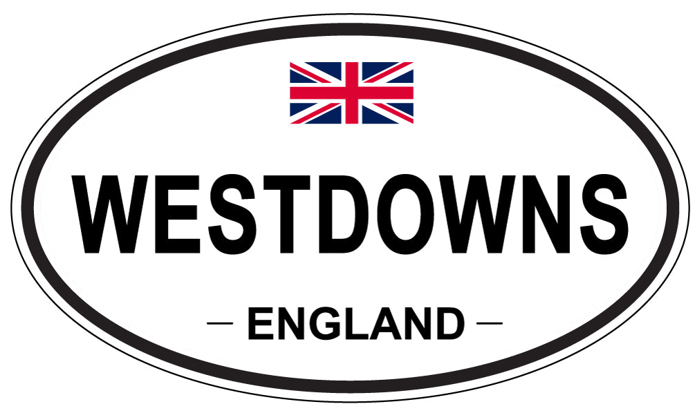 WESTDOWNS, ENGLAND - Oval Sticker