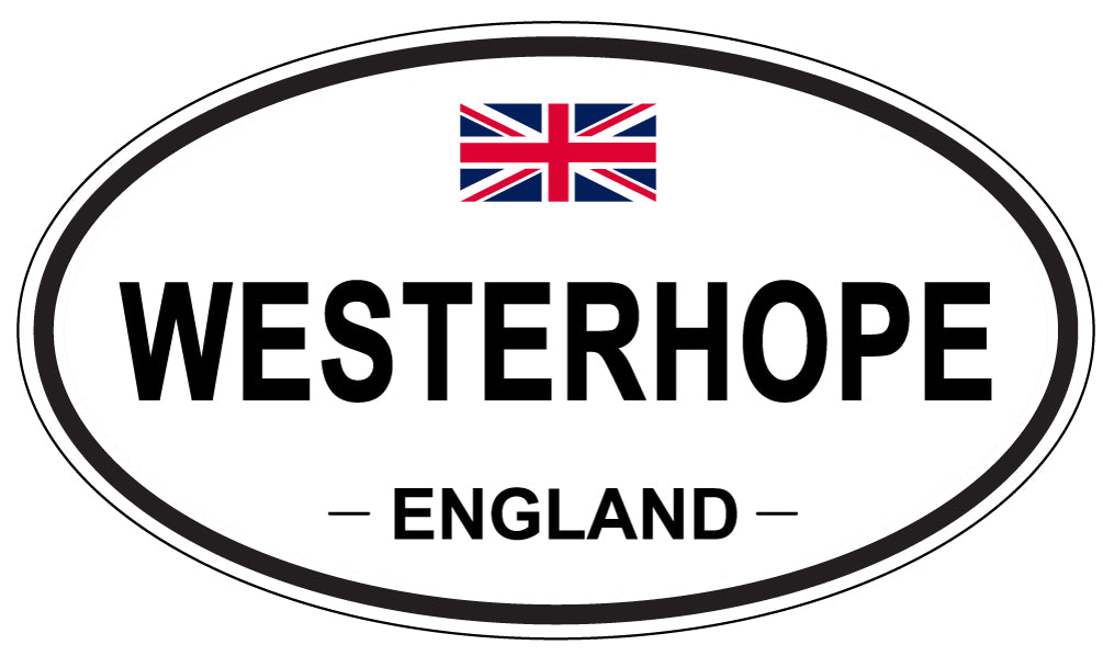 WESTERHOPE, ENGLAND - Oval Sticker