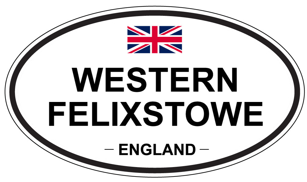 WESTERN FELIXSTOWE, ENGLAND - Oval Sticker