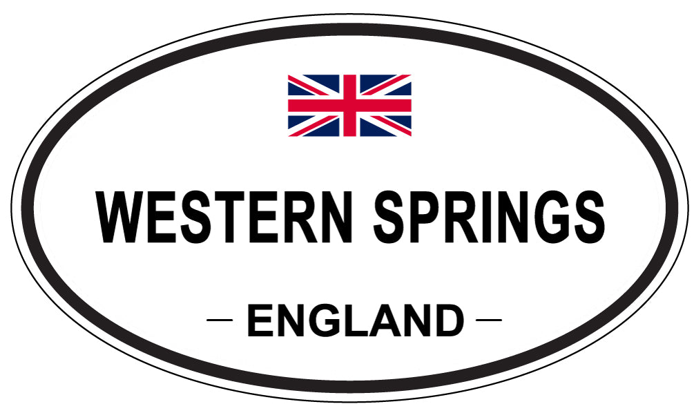 WESTERN SPRINGS, ENGLAND - Oval Sticker