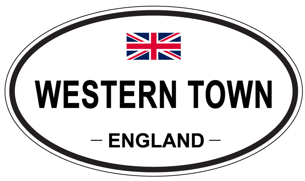 WESTERN TOWN, ENGLAND - Oval Sticker