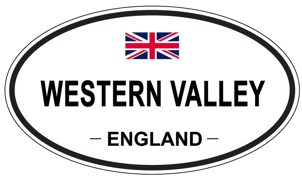 WESTERN VALLEY, ENGLAND - Oval Sticker