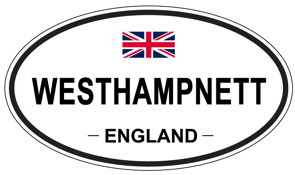 WESTHAMPNETT, ENGLAND - Oval Sticker