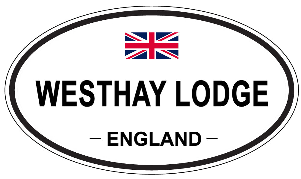 WESTHAY LODGE, ENGLAND - Oval Sticker