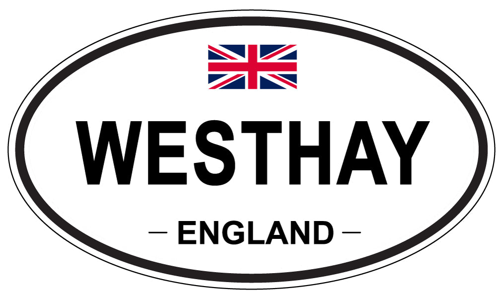 WESTHAY, ENGLAND - Oval Sticker