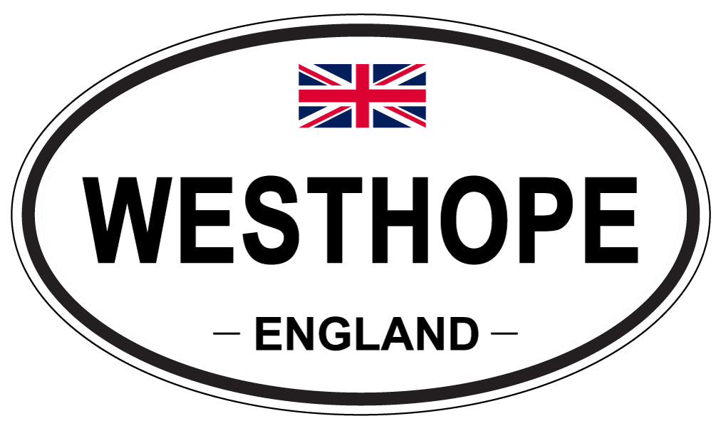 WESTHOPE, ENGLAND - Oval Sticker