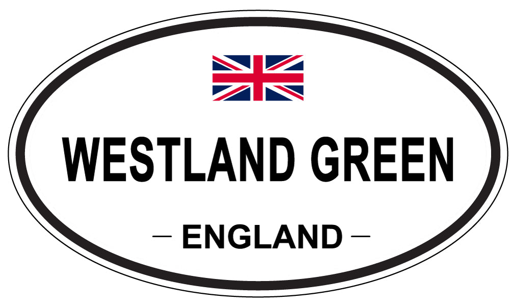 WESTLAND GREEN, England - Oval Magnet