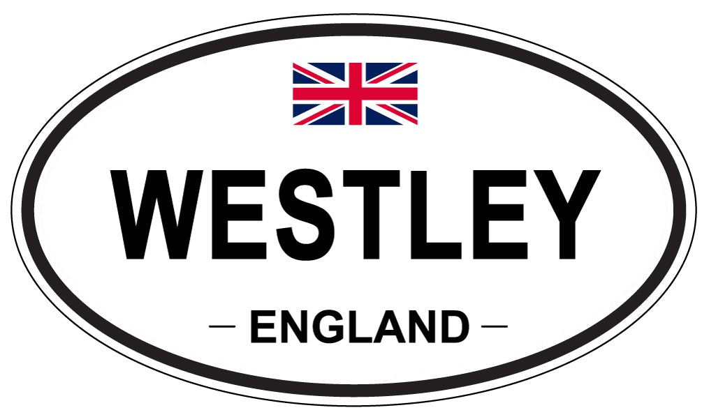 WESTLEY, ENGLAND - Oval Sticker