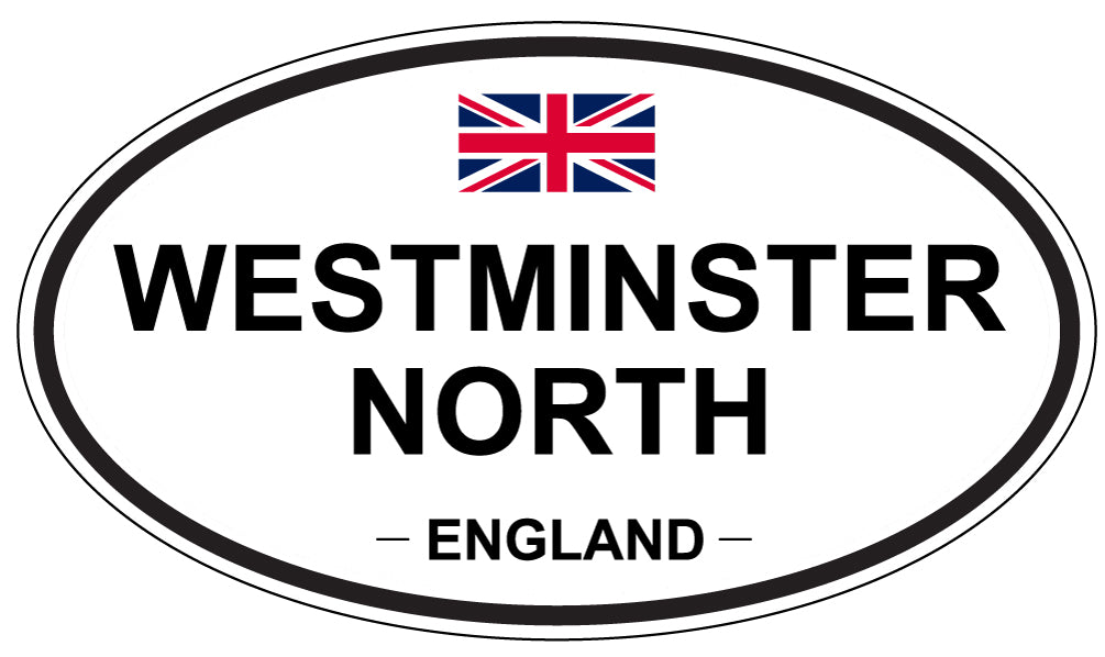 WESTMINSTER NORTH, ENGLAND - Oval Sticker