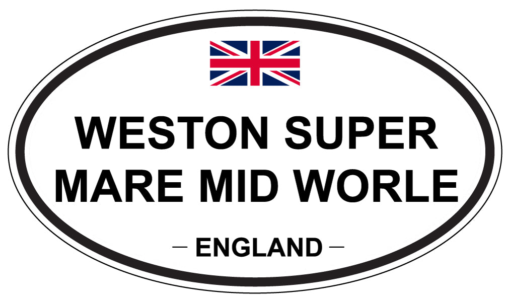 WESTON SUPER MARE MID WORLE, ENGLAND - Oval Sticker