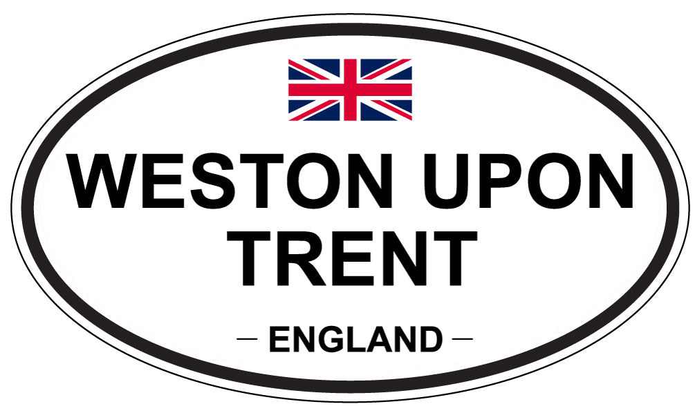 WESTON UPON TRENT, ENGLAND - Oval Sticker