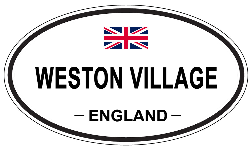 WESTON VILLAGE, ENGLAND - Oval Sticker