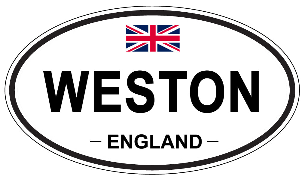 WESTON, ENGLAND - Oval Sticker