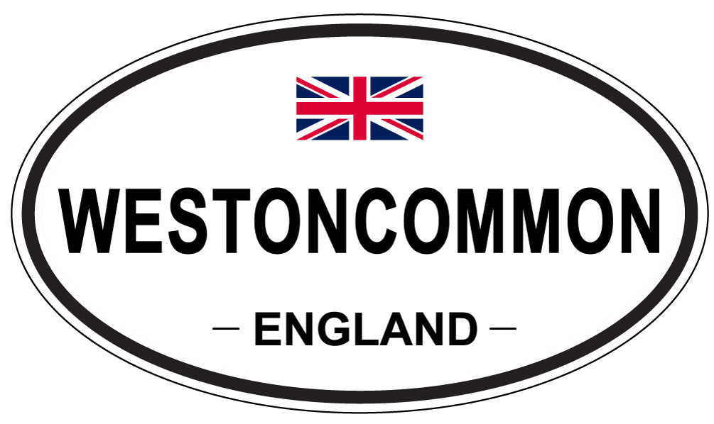 WESTONCOMMON, ENGLAND - Oval Sticker