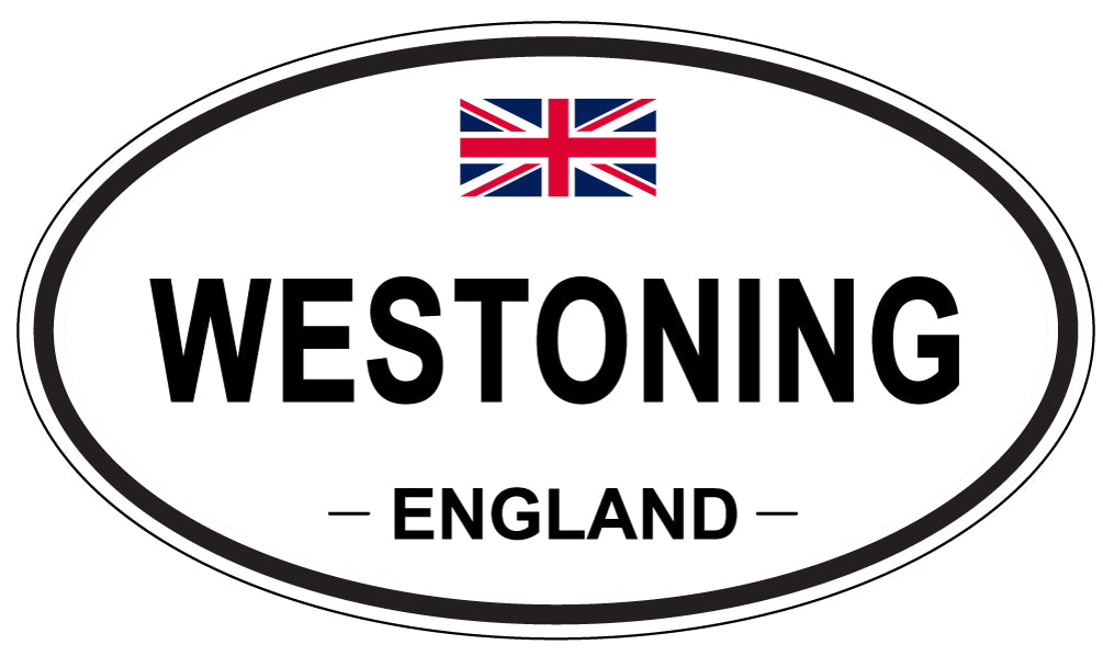 WESTONING, ENGLAND - Oval Sticker