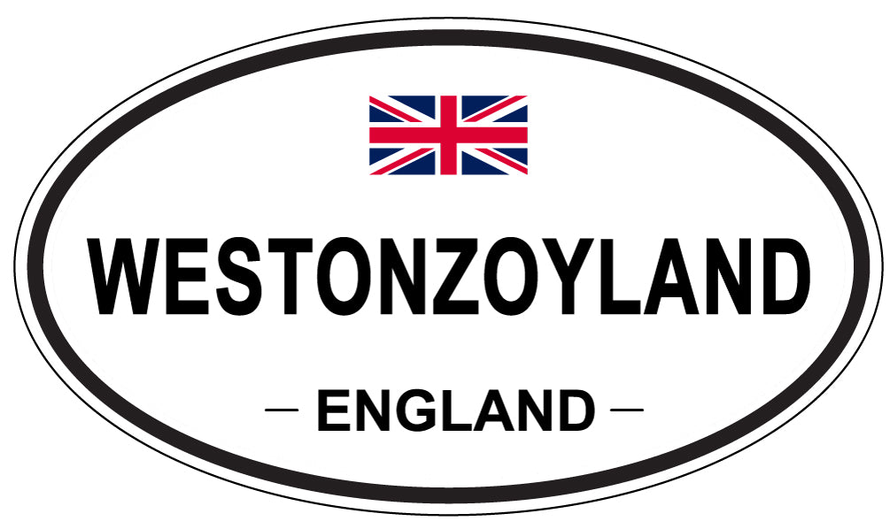WESTONZOYLAND, ENGLAND - Oval Sticker