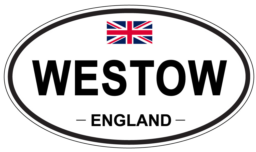 WESTOW, ENGLAND - Oval Sticker