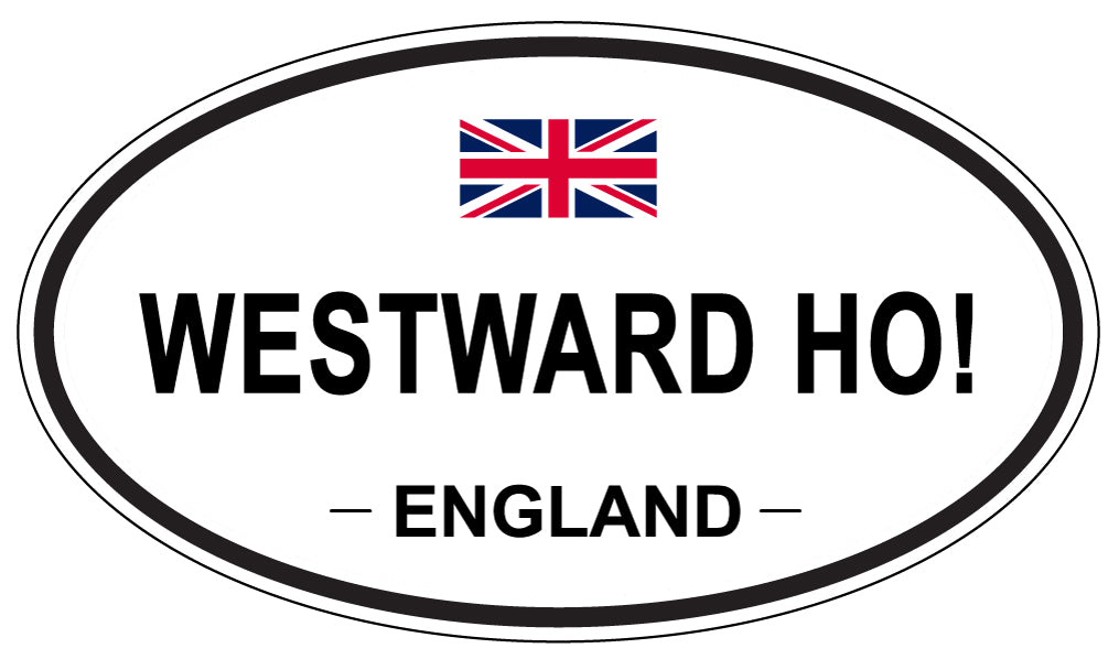 WESTWARD HO!, ENGLAND - Oval Sticker