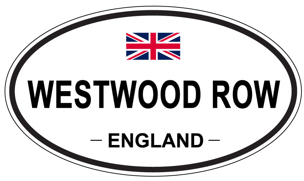 WESTWOOD ROW, ENGLAND - Oval Sticker