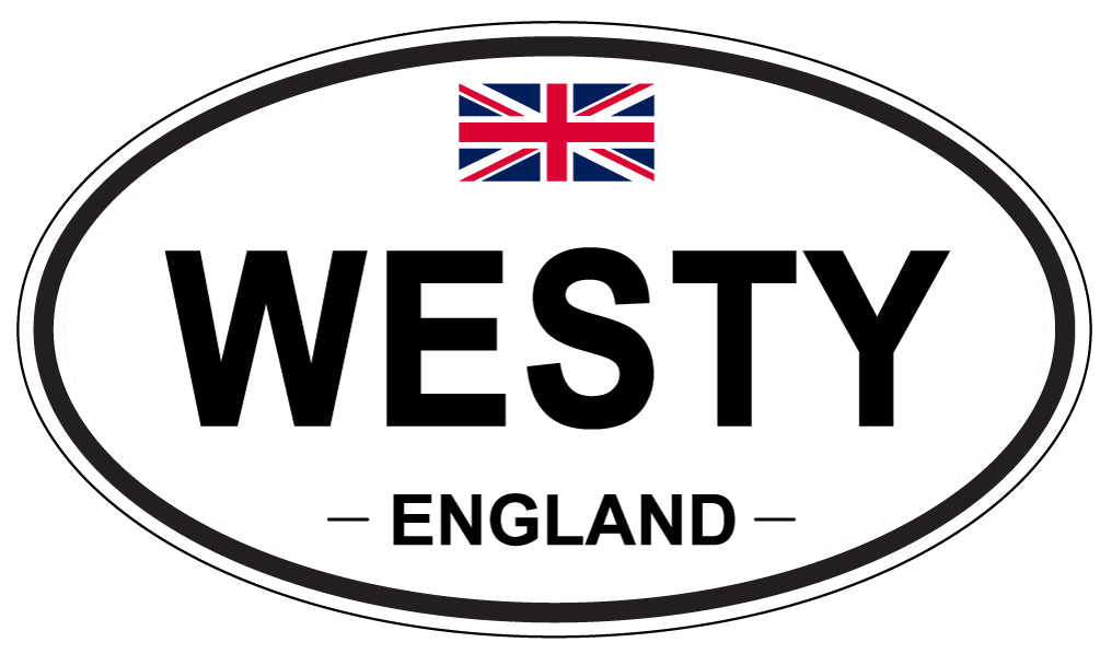 WESTY, ENGLAND - Oval Sticker