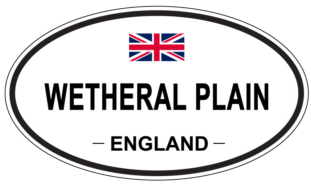 WETHERAL PLAIN, ENGLAND - Oval Sticker