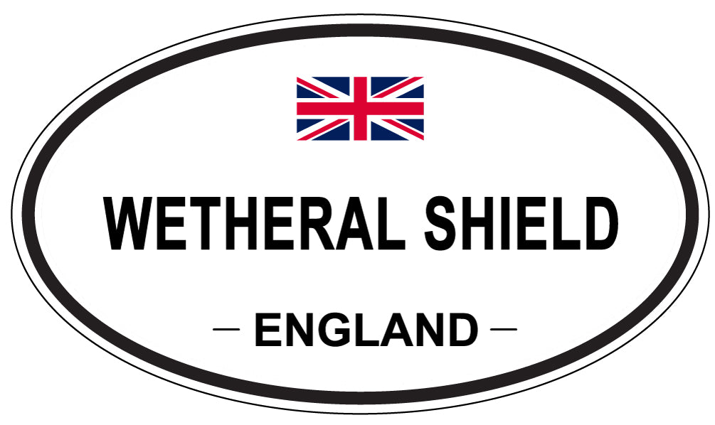 WETHERAL SHIELD, ENGLAND - Oval Sticker