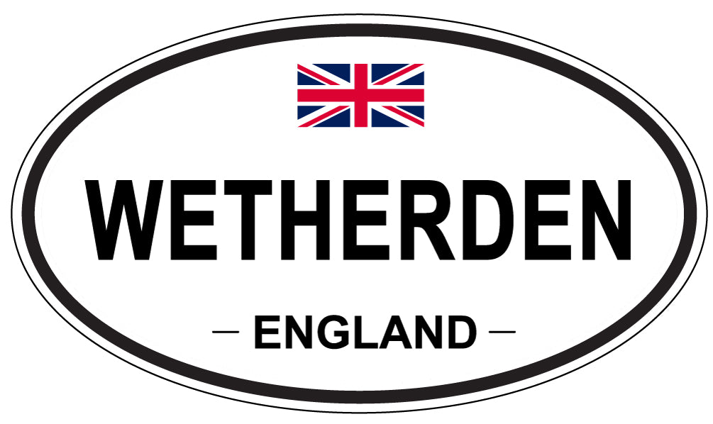 WETHERDEN, ENGLAND - Oval Sticker
