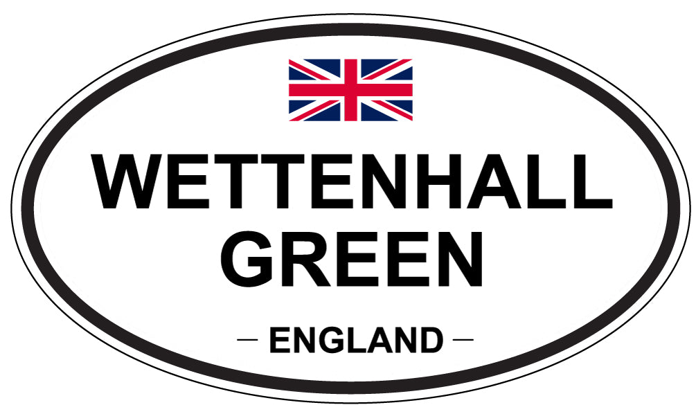 WETTENHALL GREEN, ENGLAND - Oval Sticker