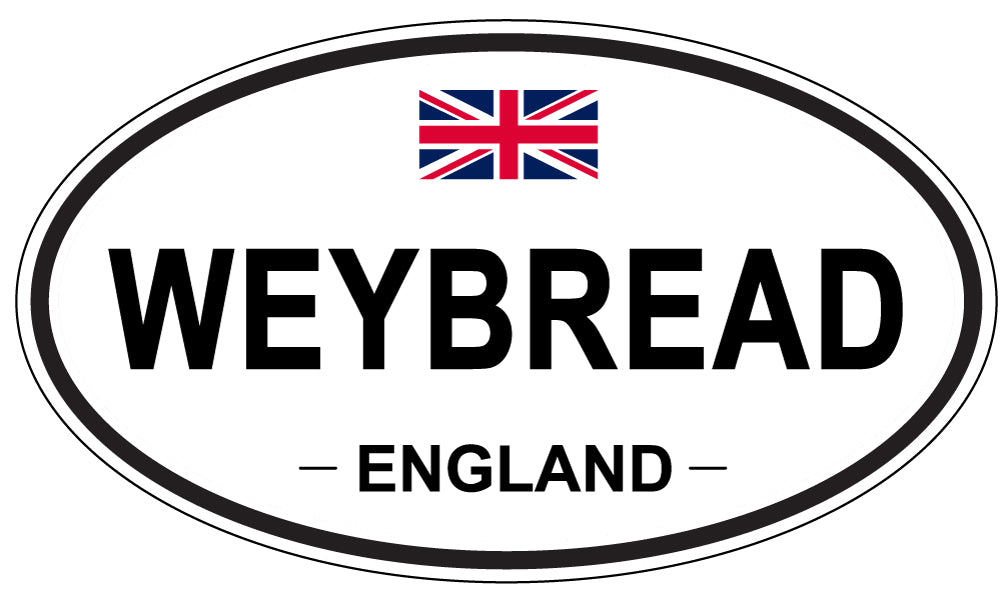 WEYBREAD, ENGLAND - Oval Sticker