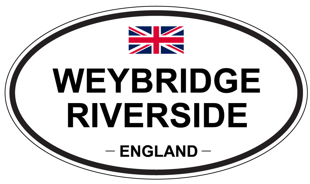 WEYBRIDGE RIVERSIDE, England - Oval Magnet